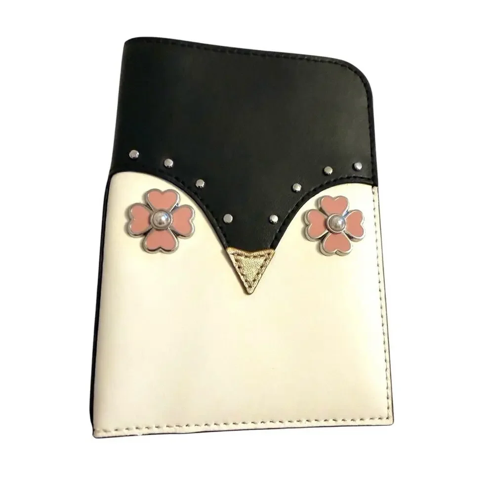 NEW KATE SPADE Frosty Penguin Wallet Passport Holder Case Leather NWOT 3900 /23